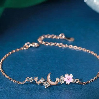 Celestial Moon and Star Bracelet