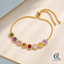 Rainbow Bezel Gemstone Tennis Bracelet — product hero — CRYSTARO