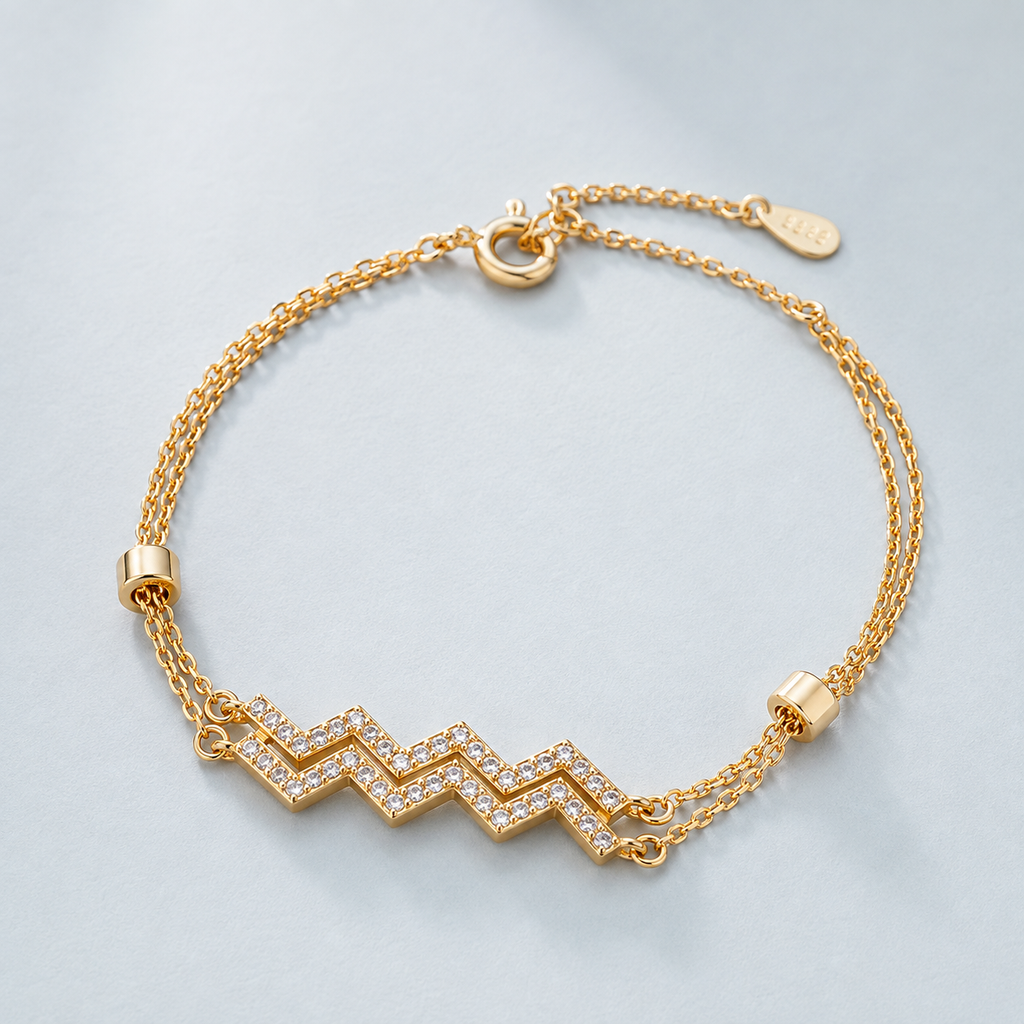 Chevron Pave Bracelet — angle and structure view — CRYSTARO
