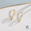 Pave Oval Hoop Earrings — product hero — CRYSTARO