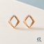 Sculptural Open Diamond Stud Earrings — product hero — CRYSTARO