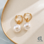 Pearl Drop Huggie Earrings — product hero — CRYSTARO