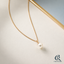 Minimalist Pearl Pendant Necklace — product hero — CRYSTARO