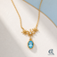 Blue Starburst Pendant Necklace — product hero — CRYSTARO