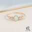 Opal-Look Bezel Delicate Ring — product hero — CRYSTARO