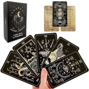 78 Cards/Deck Shores Of Moon Luna Somnia Tarot Complete Full Deck Starry Dreams Celestial Astrology Witchy Divination Tool Gifts